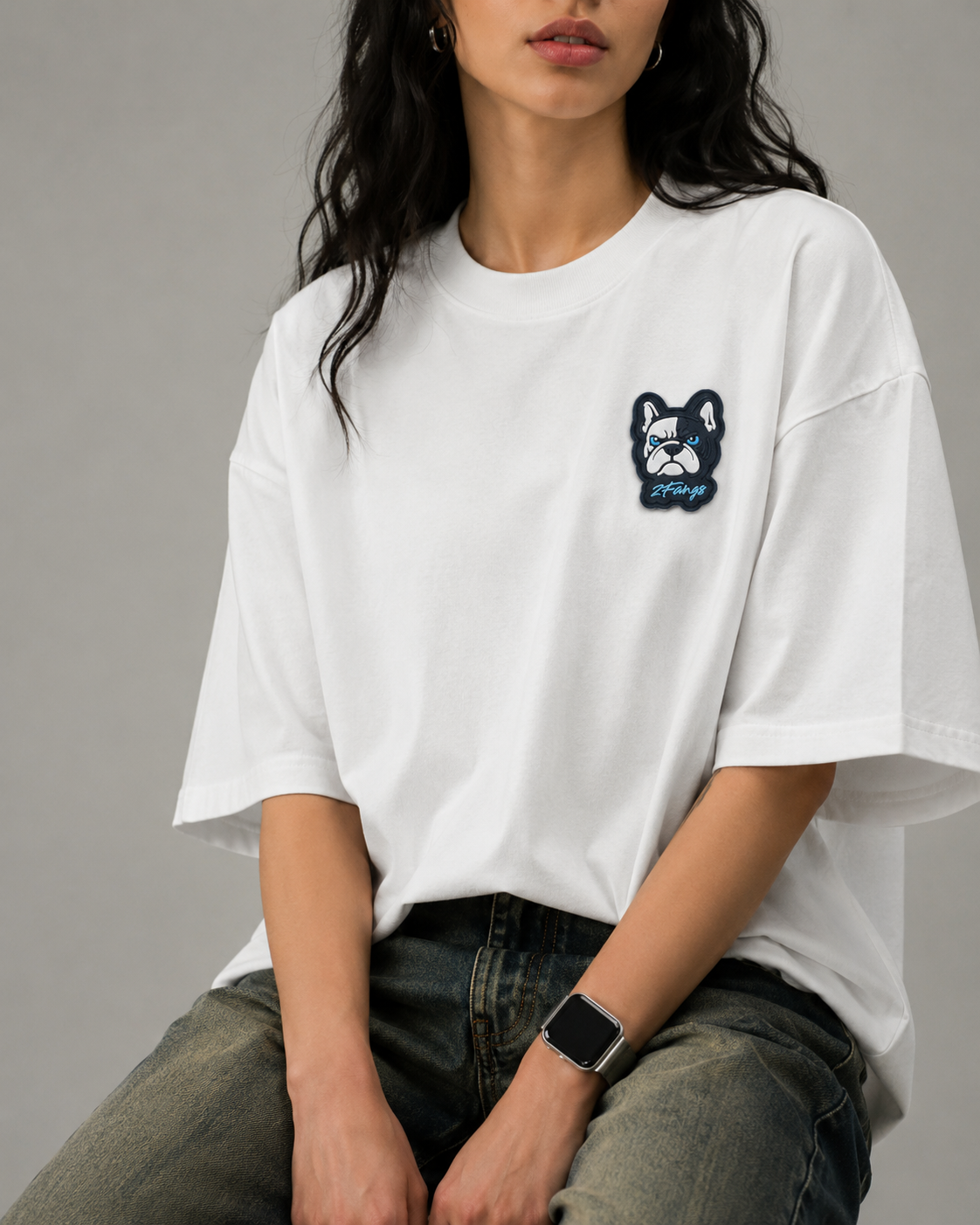 2FANGS - CREWNECK T-SHIRT REAR EMBROIDERED LOGO "NOT FOR EVERYONE"
