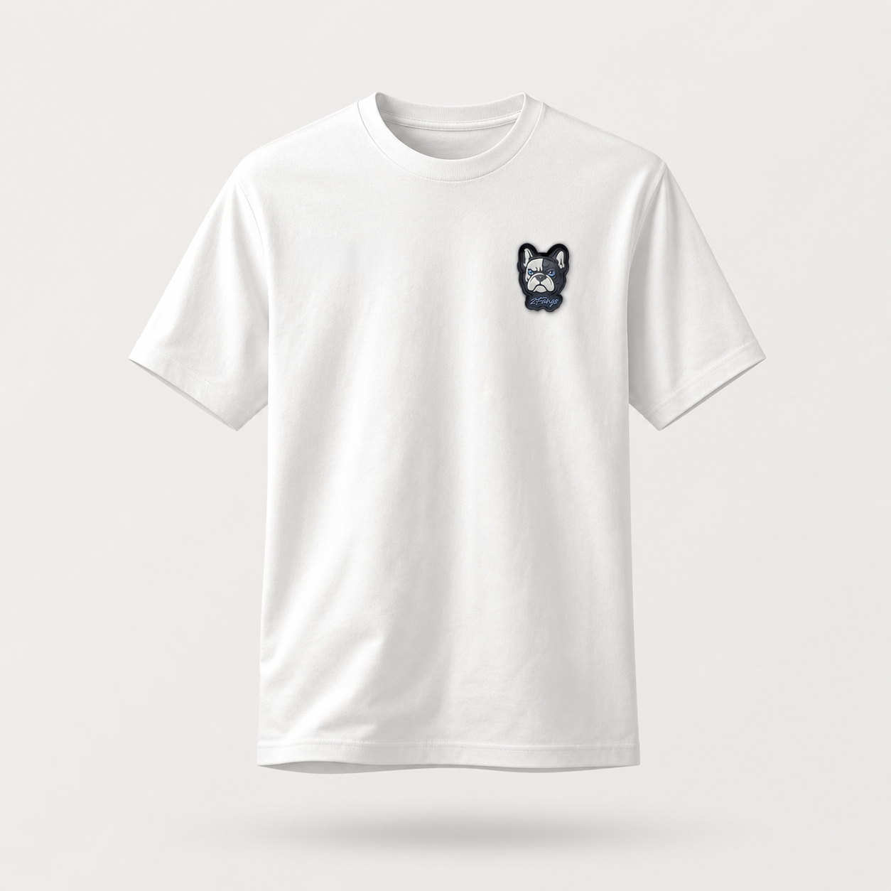 2FANGS - CREWNECK T-SHIRT WITH 3D PVC RELIEF LOGO