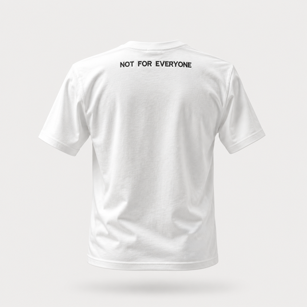 2FANGS - CREWNECK T-SHIRT REAR EMBROIDERED LOGO "NOT FOR EVERYONE"