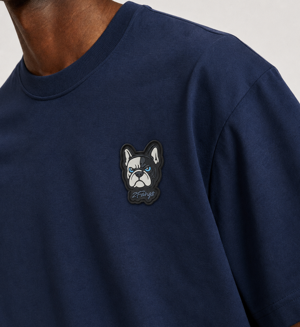 2FANGS - CREWNECK T-SHIRT WITH 3D PVC RELIEF LOGO