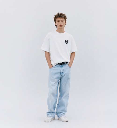 2FANGS - CREWNECK T-SHIRT REAR EMBROIDERED LOGO "NOT FOR EVERYONE"