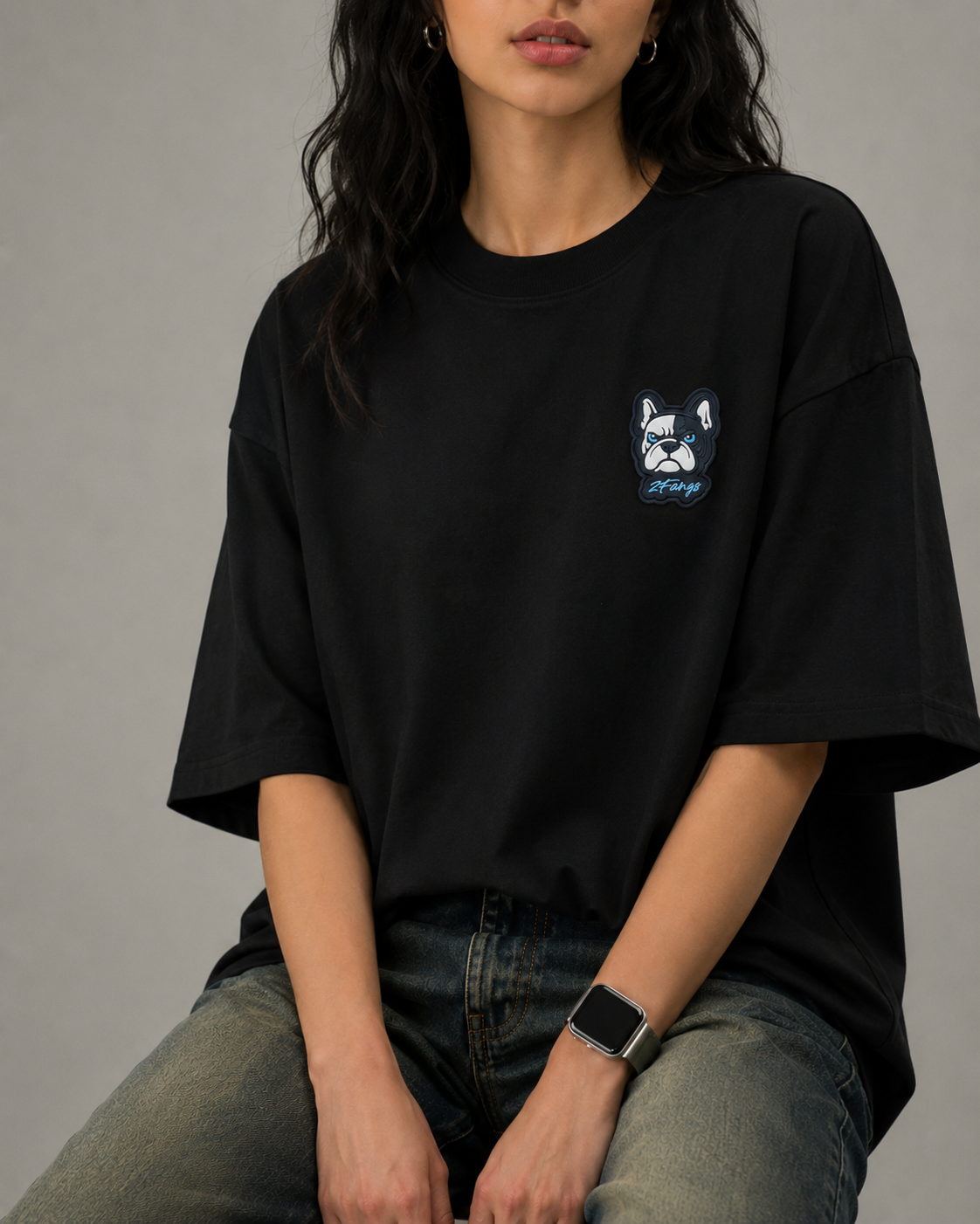2FANGS - CREWNECK T-SHIRT REAR EMBROIDERED LOGO "NOT FOR EVERYONE"